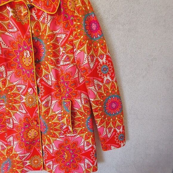 6 By Six Womans M Vibrant Mandala Print Boho Detailed Jacket - Picture 5 of 11